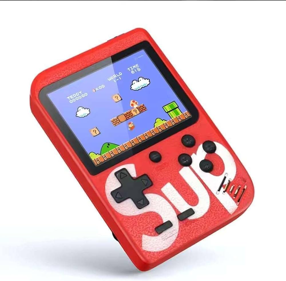 M.T Classic Sup 400 in 1 Video Game with Battery Handheld Console Classic Retro Video Gaming Player Colourful LCD Screen USB Rechargeable Portable Game Console Classic.