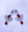 M.T RED AMARICAN Diamond sets pair with earrings