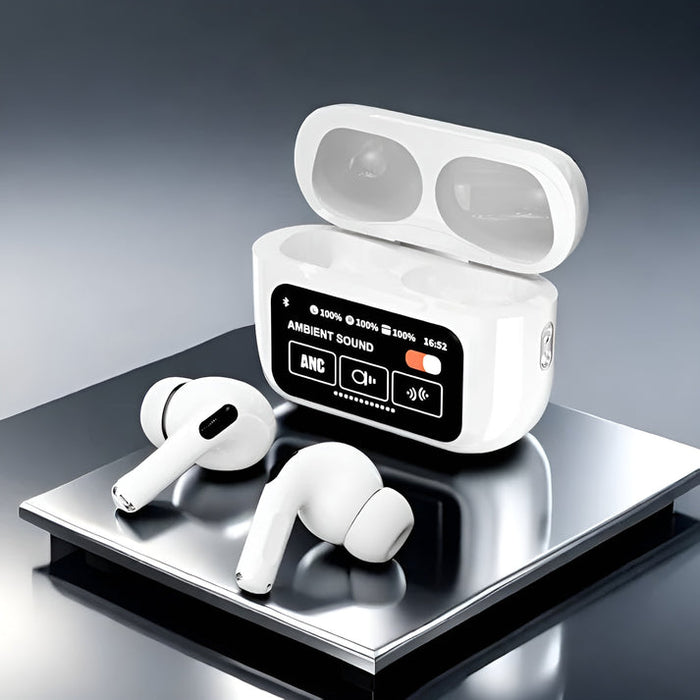 M.T A9 Pro Airpods with Touch Screen – High Quality Sound – ANC/ENC Noise Reduction