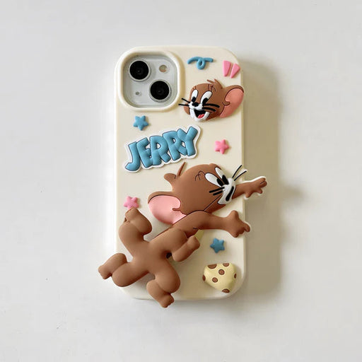 M.T Silicone Soft 3D Running Cartoon Phone Case - iPhone 14pro