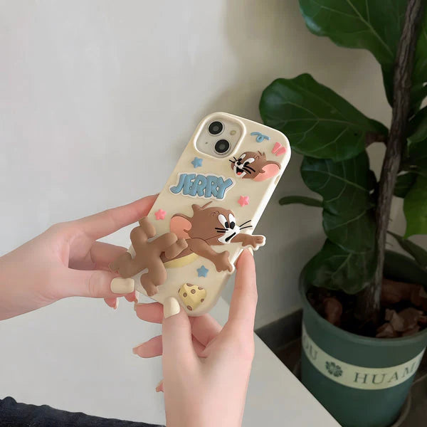 M.T Silicone Soft 3D Running Cartoon Phone Case - iPhone 14pro