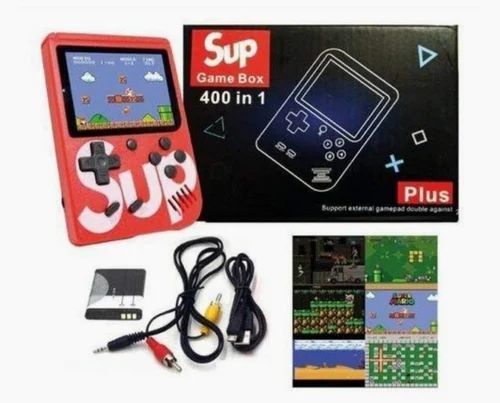 M.T Classic Sup 400 in 1 Video Game with Battery Handheld Console Classic Retro Video Gaming Player Colourful LCD Screen USB Rechargeable Portable Game Console Classic.